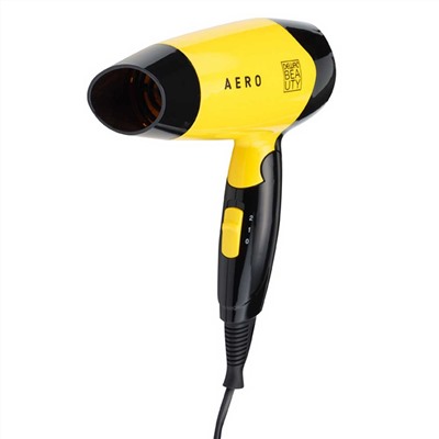 Фен для волос дорожный Dewal Beauty Aero Yellow HD1002-Yellow, жёлтый, 1400 Вт